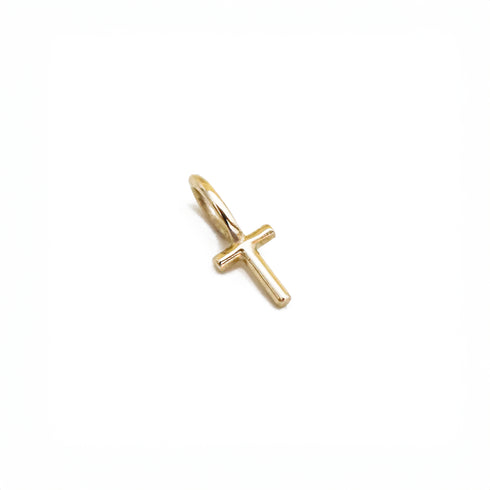 T ~ Alphabet Charm in Yellow Gold